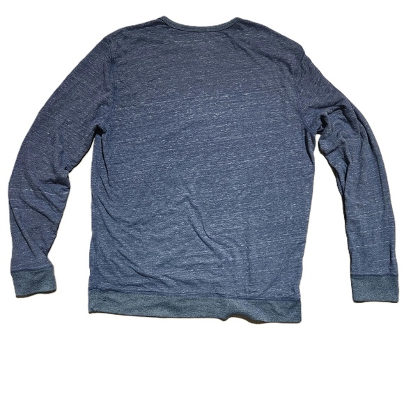 Sonoma Goods For Life Mens Blue Long Sleeve Heathered Crew Neck Shirt Size L - Picture 2 of 4